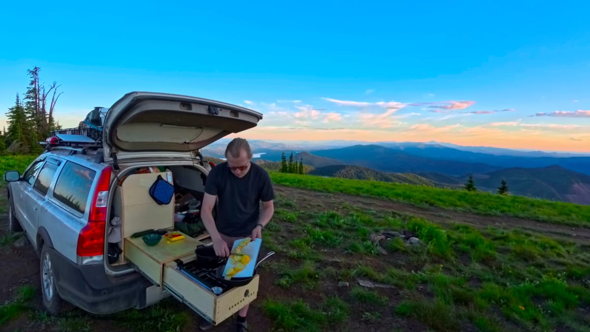 Living Out of the Volvo XC70 to Visit a Fire Lookout