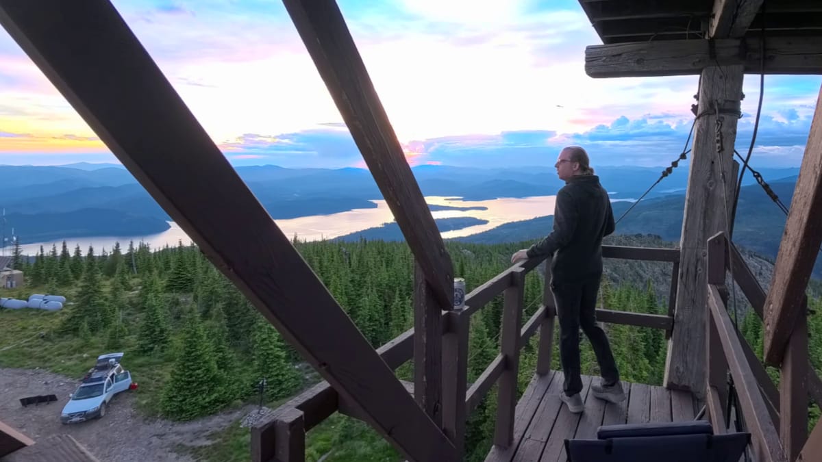 Camping on Top of a Mountain in a Thunder and Lightning Storm