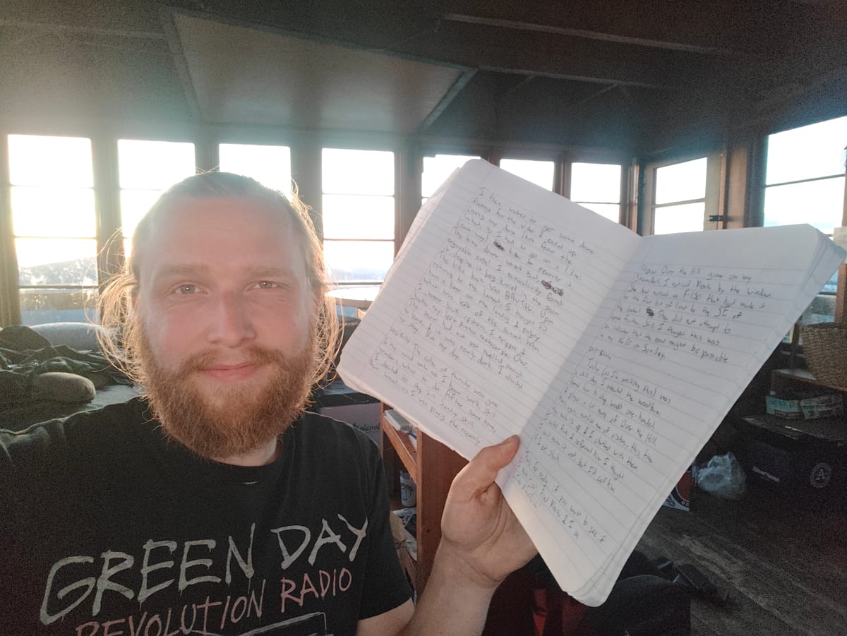My Log Entry For the Weeklong Fire Lookout Workation!
