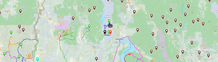 XC70 Dual Fire Lookout Week-long Trip GPX Files